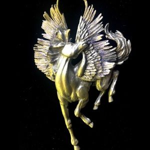Vintage signed  jj jonette Pegasus brooch